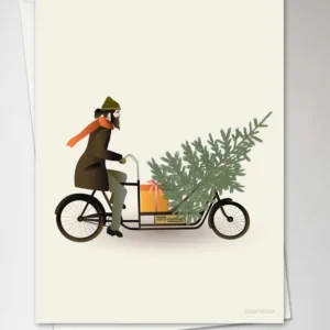 Anledningskort fra VISSEVASSE – Bike with christmas tree