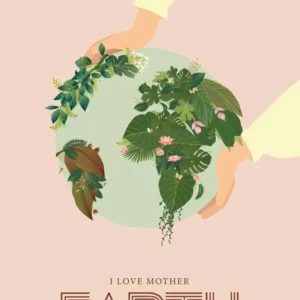 Print – I love mother earth af VISSEVASSE (50×70 cm)