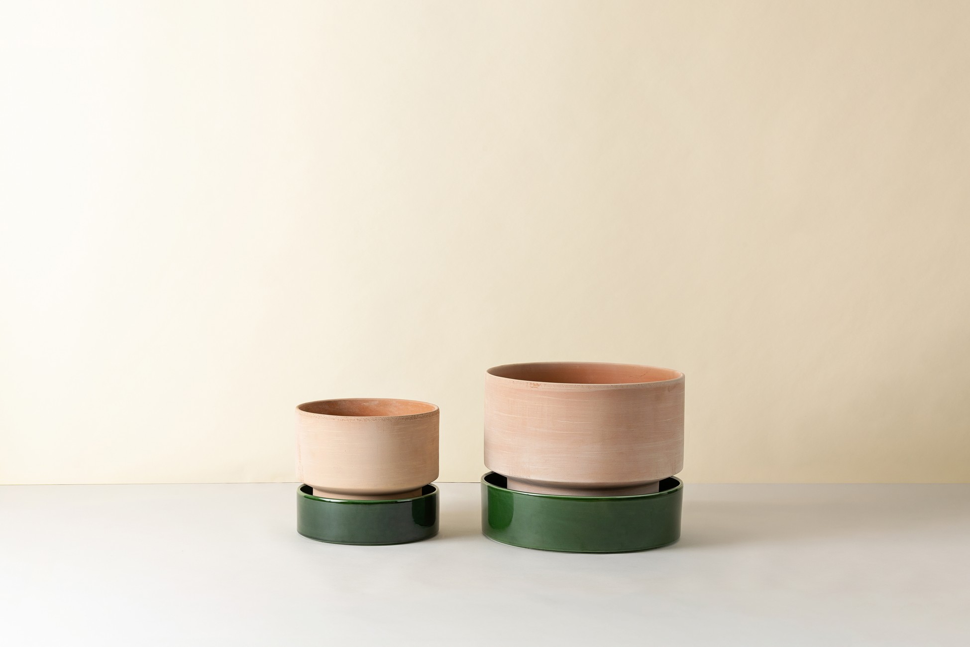 Hoff Glaseret Underskål | Bergs Potter - Grøn (Lav model) - Billede 4