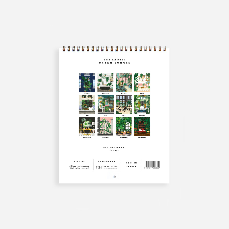 Vægkalender 2023 – Urban jungle