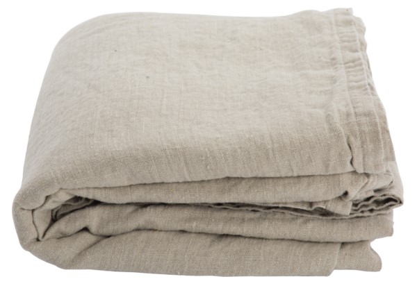 Danskproduceret sengetæppe i økologisk hør – Natural (240×260 cm)