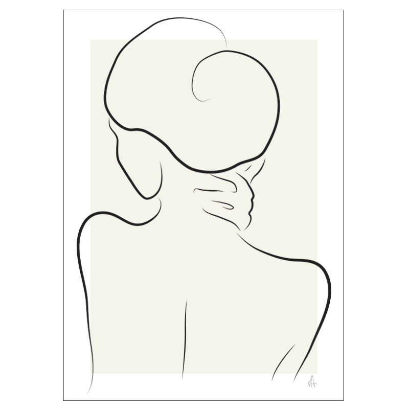 Print – Embracing Silhouette af Mette Handberg (30×40 cm)