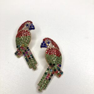 Øreringe fra MdL Jewellery – Papegøje (rød, grøn)