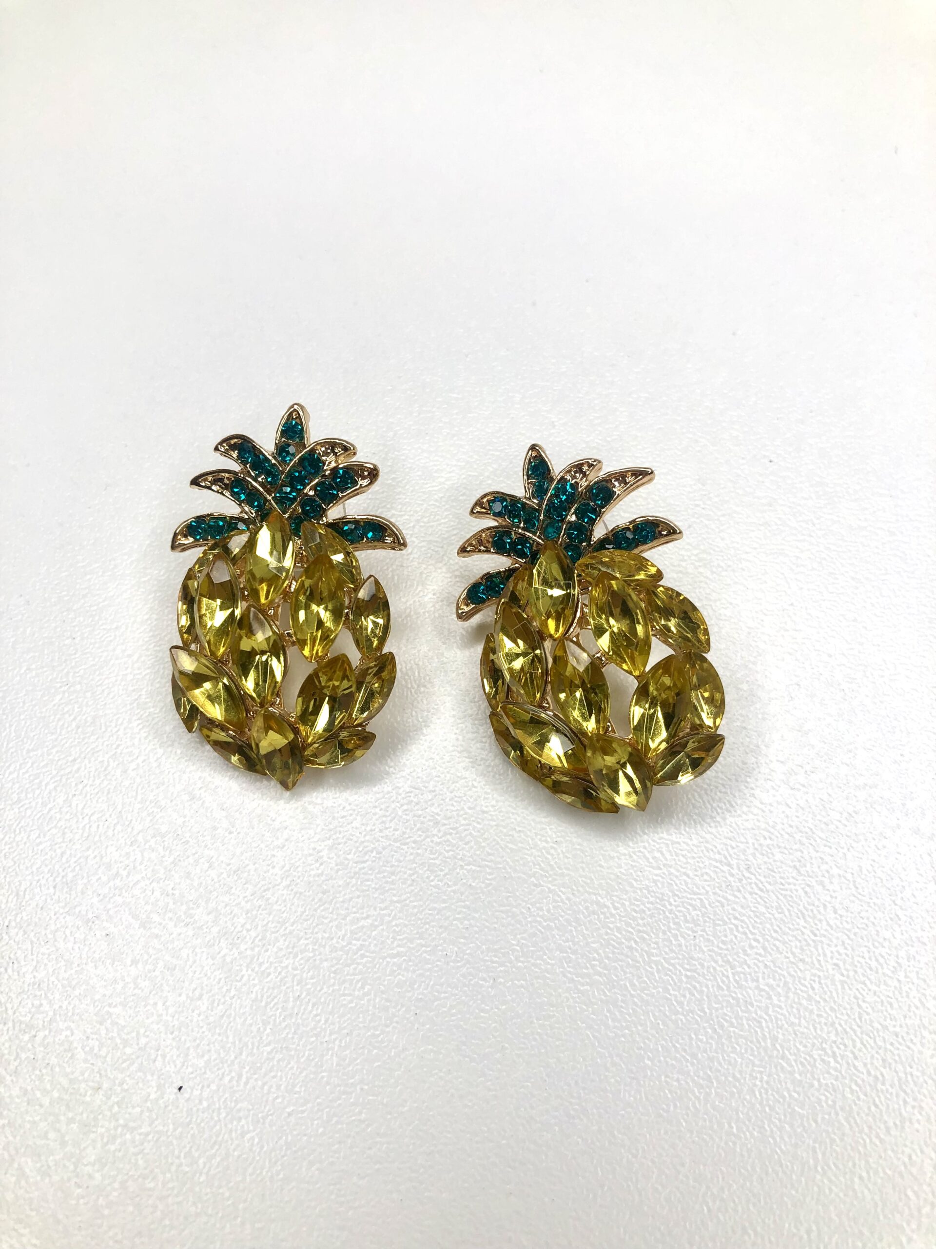 Øreringe fra MdL Jewellery – Ananas (gul, grøn)