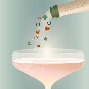 Anledningskort fra VISSEVASSE – A TOAST TO YOU