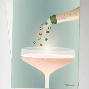 Anledningskort fra VISSEVASSE – A TOAST TO YOU
