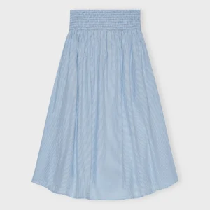 Laura lang nederdel fra Care by Me – Blå/hvide striber