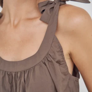 Laura Tie Top fra Care by Me – Dusty Blue