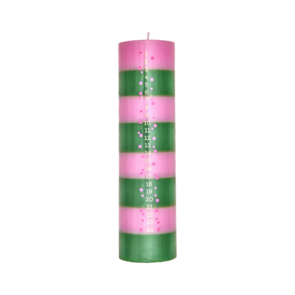 Kalenderlys fra Rice (Pink/Grøn)