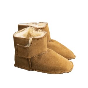 Hjemmesko til baby fra New Zealand Boots – Cognac