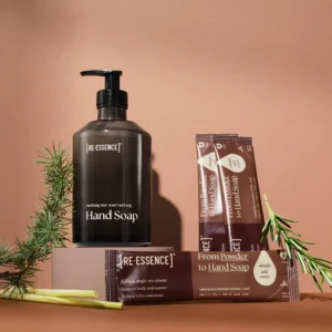 Re.Essence Håndsæbe – Gavesæt (Citrongræs/Rosmarin/Cedertræ)