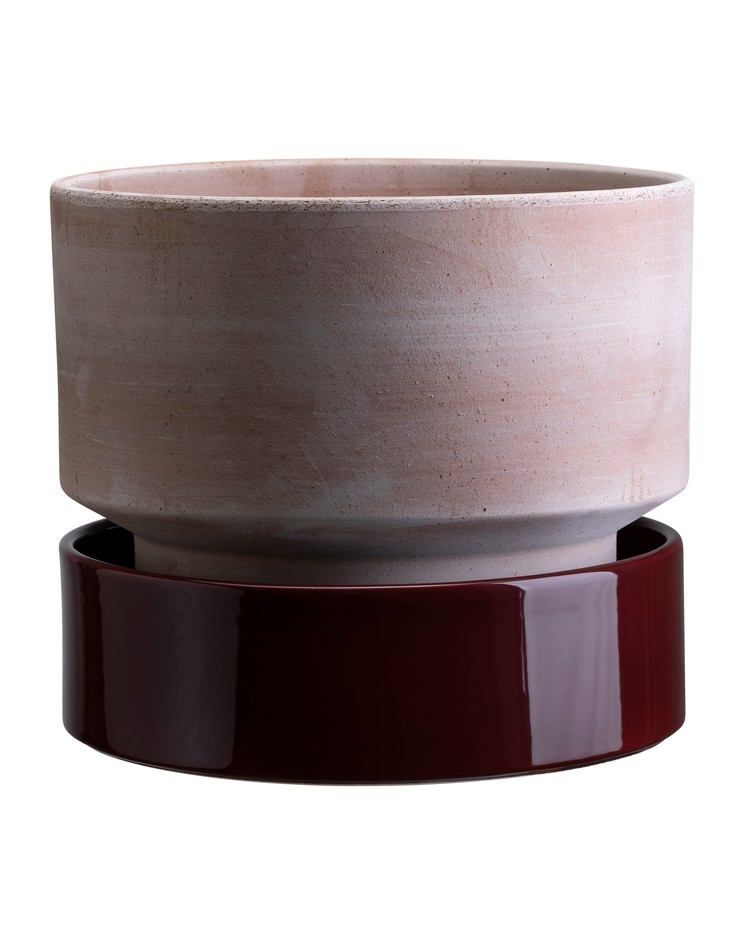 Hoff Glaseret Underskål | Bergs Potter - Dyb Bordeaux (Lav model) Hoff Glaseret Underskål | Bergs Potter - Dyb Bordeaux (Lav model) - Billede 3