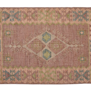 Liv Interior Tæppe – Jute Kelim Muscat (Cognac/Green/Rose) (200×300)