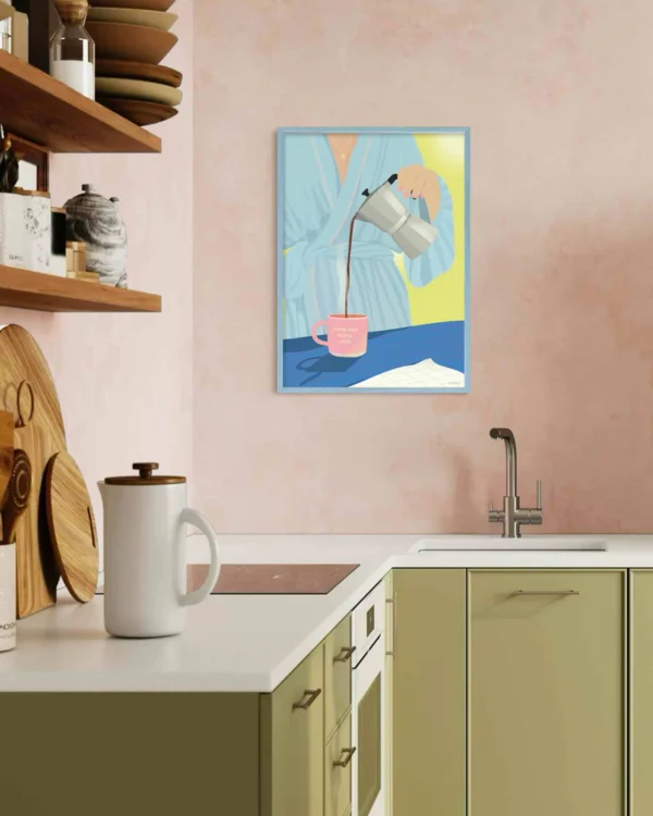 Print fra VISSEVASSE - Coffee first, people later (30 x 40 cm) - Image 3