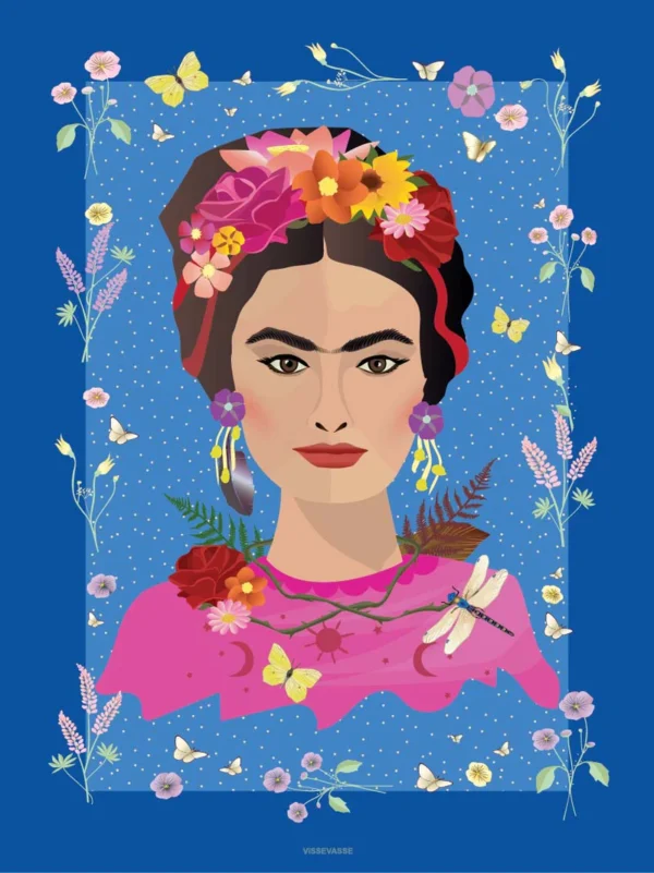 Print fra VISSEVASSE - Frida Kahlo (30 x 40 cm)