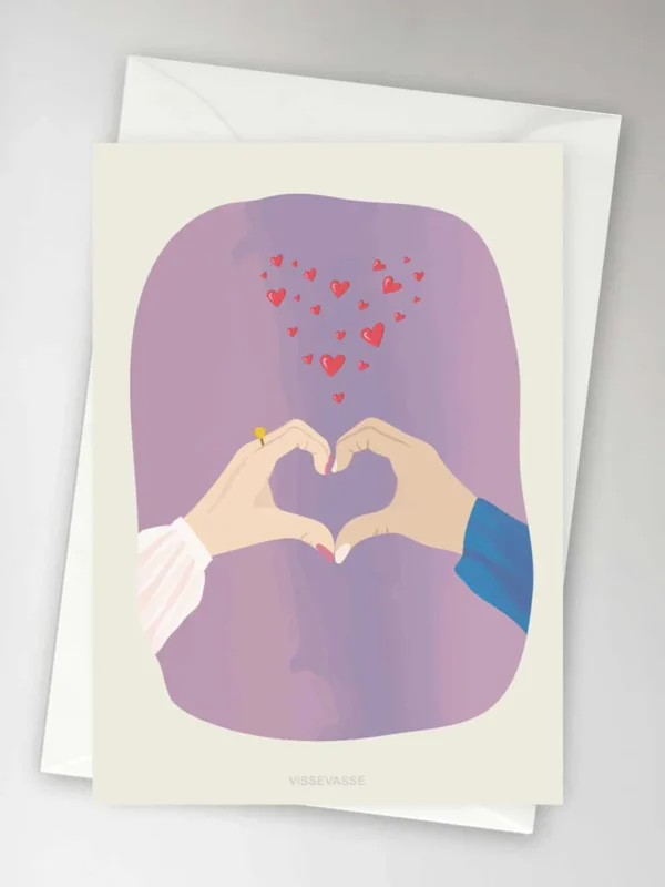 Anledningskort fra VISSEVASSE - I heart you