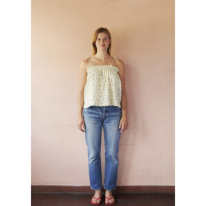 Habiba Top – Little Bow (Vanilje)