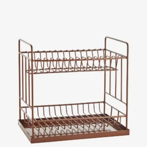 Madam Stoltz Opvaskestativ – Metal (Rust farvet)
