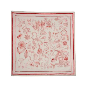 Habiba Bandana – Vanessa (Hvid/Rød)