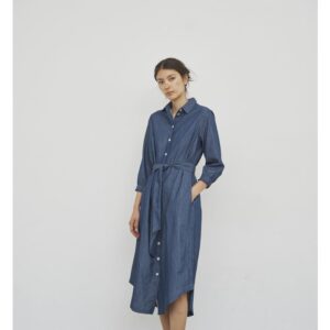Care By Me | Skjortekjole “Joy” – Blue Denim