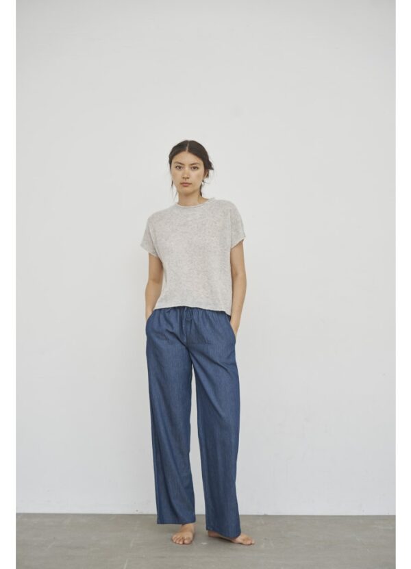 Care By Me | Casual Bukser "Joy" - Blue Denim - Image 3