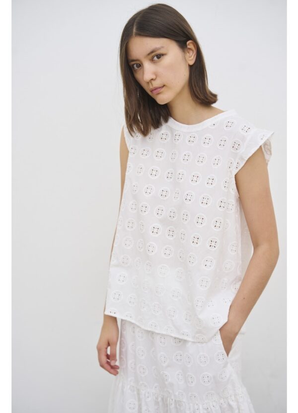 Care By Me | Leaf Top "Augusta" - White - Image 2