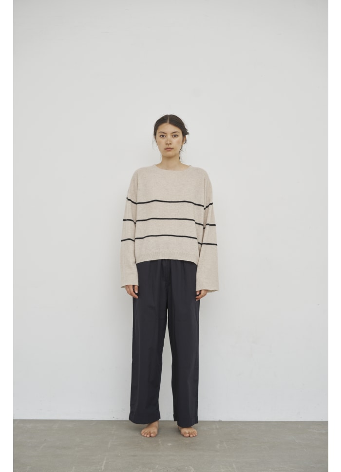 Care By Me | Sea Stripe Sweater - Wheat/Black - Billede 2