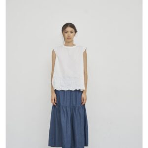 Care By Me | Nederdel “Joy” – Blue Denim