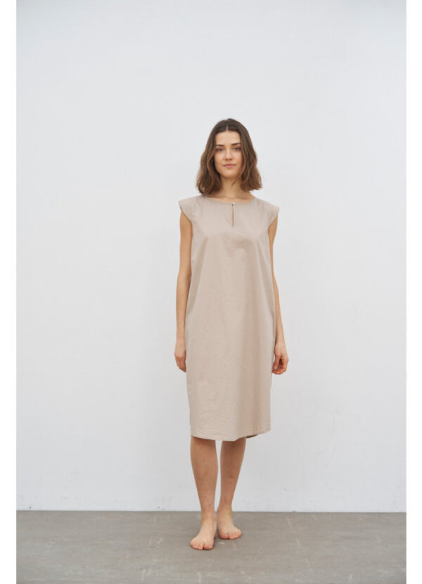 Care By Me | Leaf Dress "Laura" - Dusty Blue - Image 2