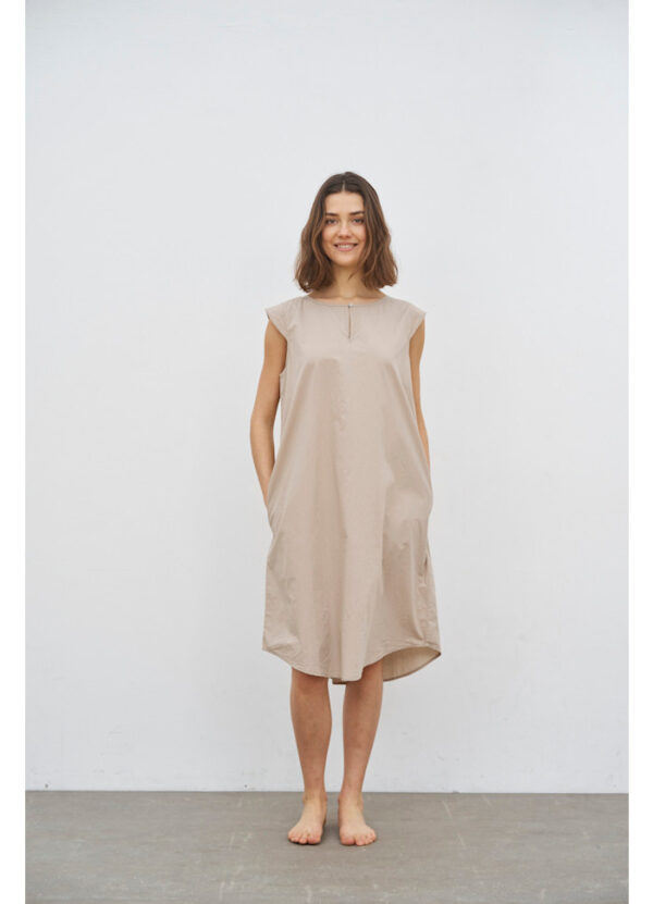 Care By Me | Leaf Dress "Laura" - Dusty Blue - Image 3