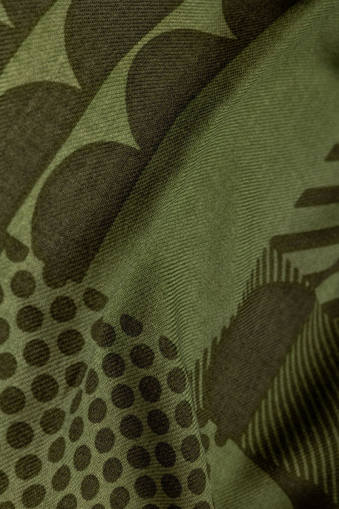 Mind Of Line -Bauhouse uldtørklæde m. silkekant (Grøn/Blå) - Billede 3