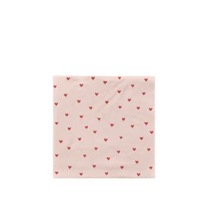 Serviet Amor fra Broste Copenhagen | Soft Pink/Red