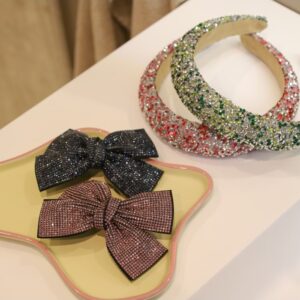 By Stær – Sløjfe (Sort med glitter)