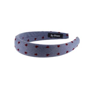 By Stær – Hårbøjle (Denim/Rød)