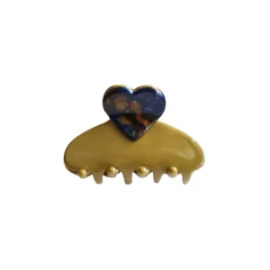 By Stær – Hårklemme med hjerte (Oliven)