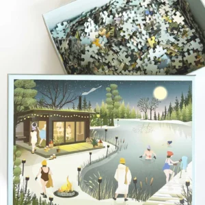 Puslespil fra VISSEVASSE – Sauna by the Lake (1000 brikker)