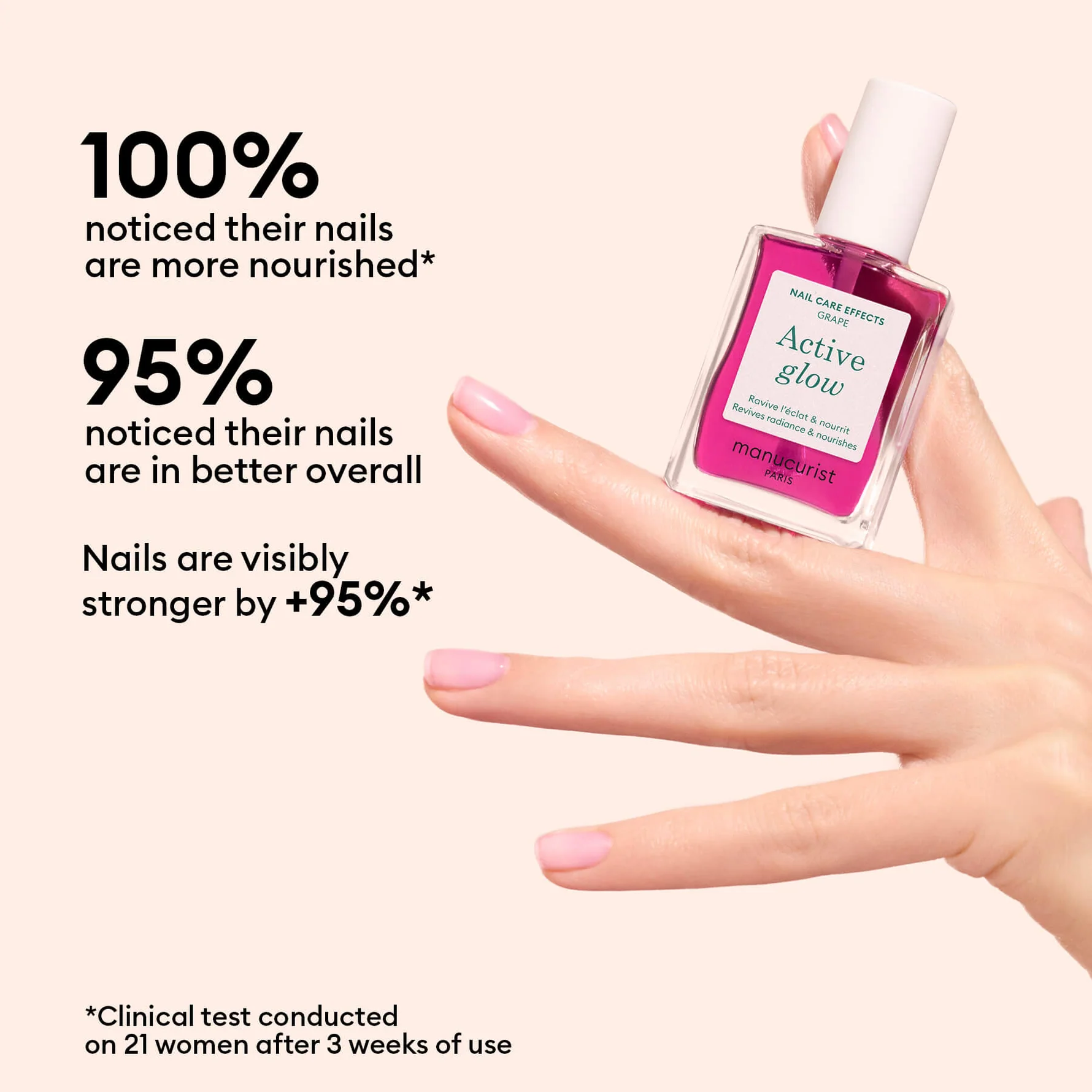 Active Glow neglelak | Manucurist - grape - Billede 4