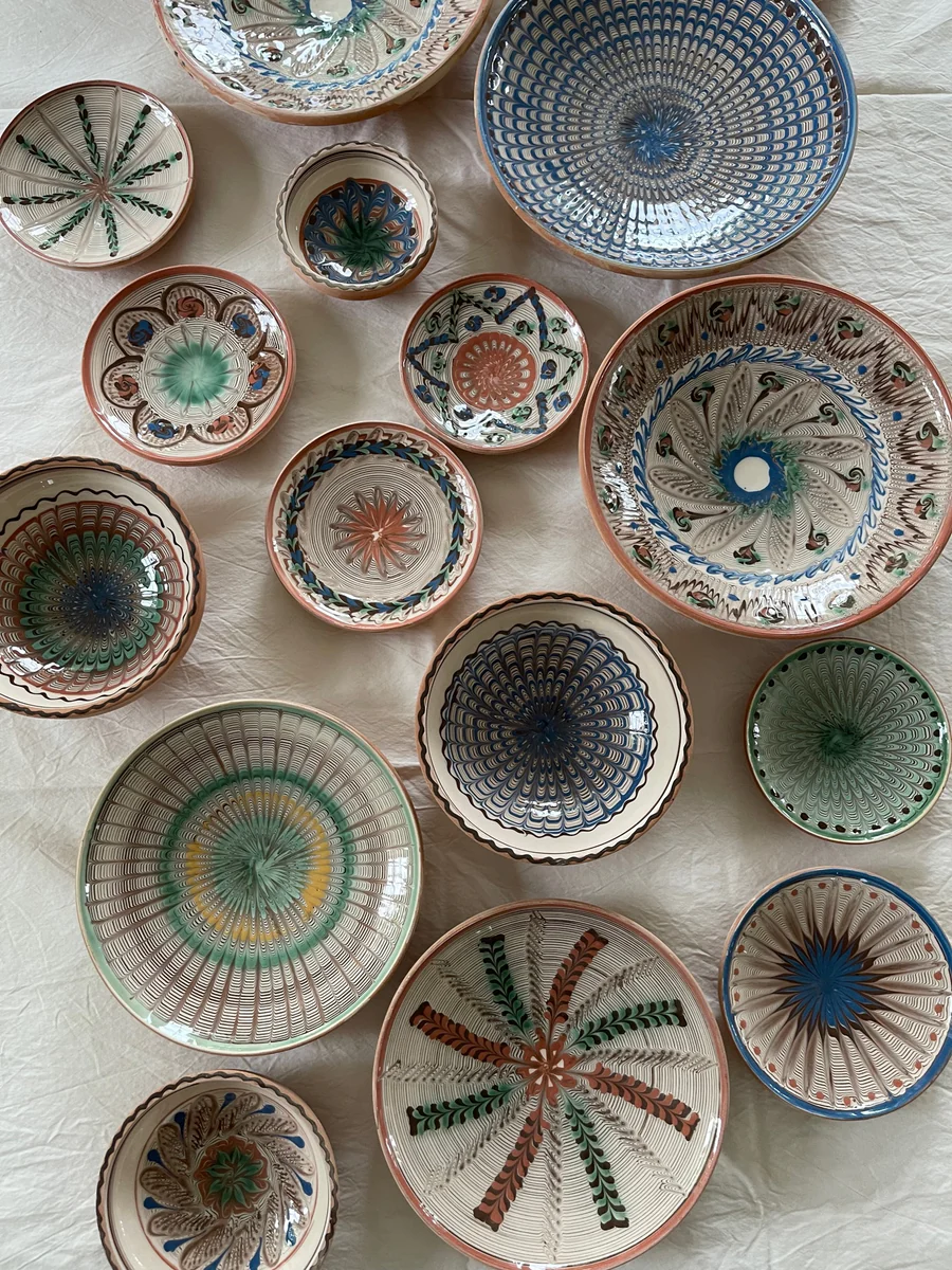 Håndmalet skål fra Jou Quilts (16-19ø) - Billede 2