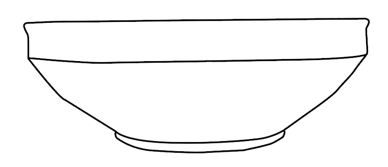 Håndmalet skål fra Jou Quilts (16-19ø) - Billede 4