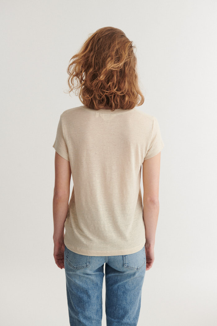 Ashly SS Tee | Basic Apparel - Sand - Billede 4
