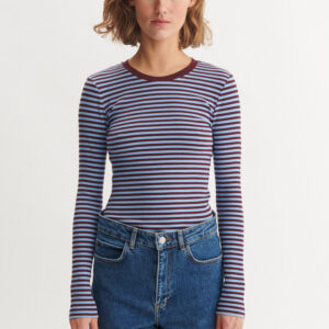 Ludmilla langærmet t-shirt | Basic Apparel – Frozen Fjord/Raven