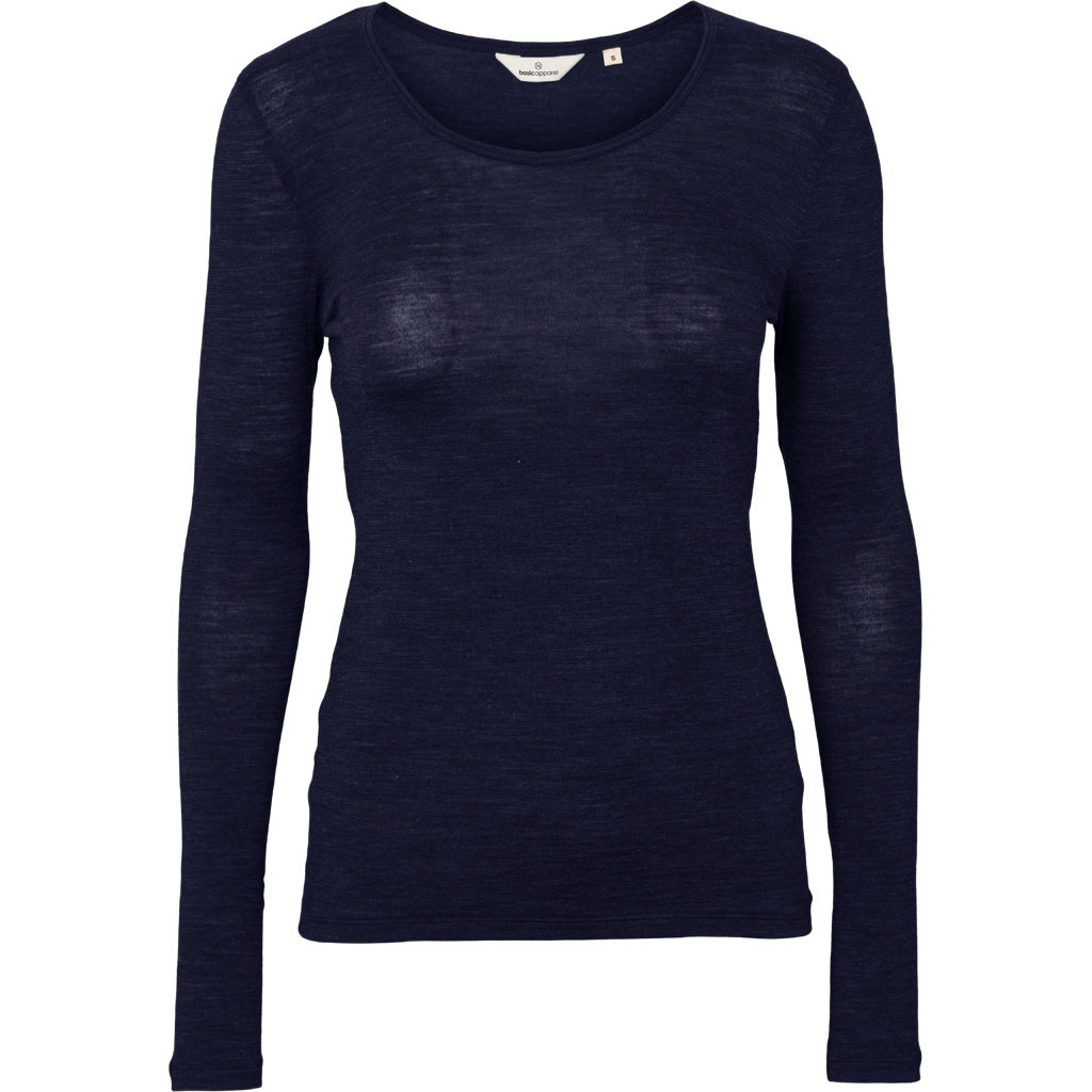 Rinja langærmet t-shirt | Basic Apparel - Sky Captain BA191 01 Rinja LS Tee 606 Sky Captain Extra 0