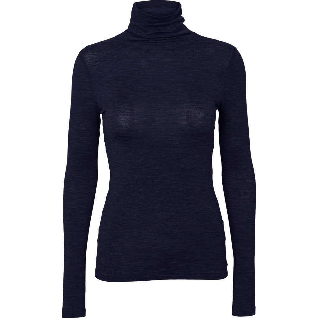 Rinja T-neck | Basic Apparel - Sky Captain BA191 03 Rinja T Neck 606 Sky Captain Extra 0
