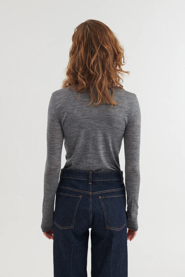 Rinja langærmet t-shirt | Basic Apparel - Grey Mel Rinja langærmet t-shirt | Basic Apparel - Grey Mel - Billede 3