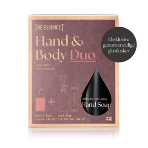 Re.Essence | Duo Håndsæbe og Lotion – Gavesæt (Lavendel/Fyrrenål)