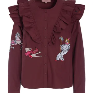 Nola Skjorte | HUNKØN – Oxblood