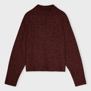 Harmonie Rullekravesweater fra CARE BY ME – Burgundy
