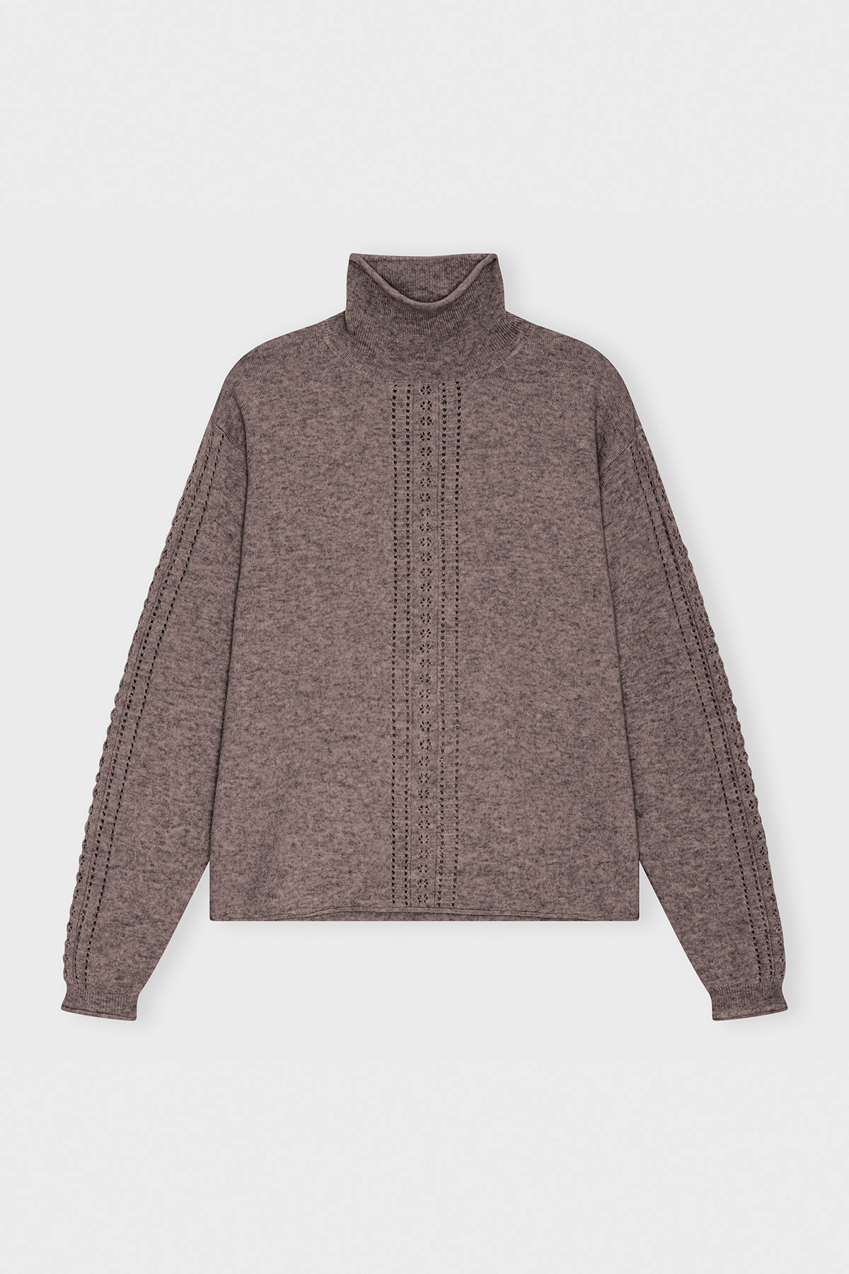 NATACHA TURTLENECK AW26 Dusty brown melange