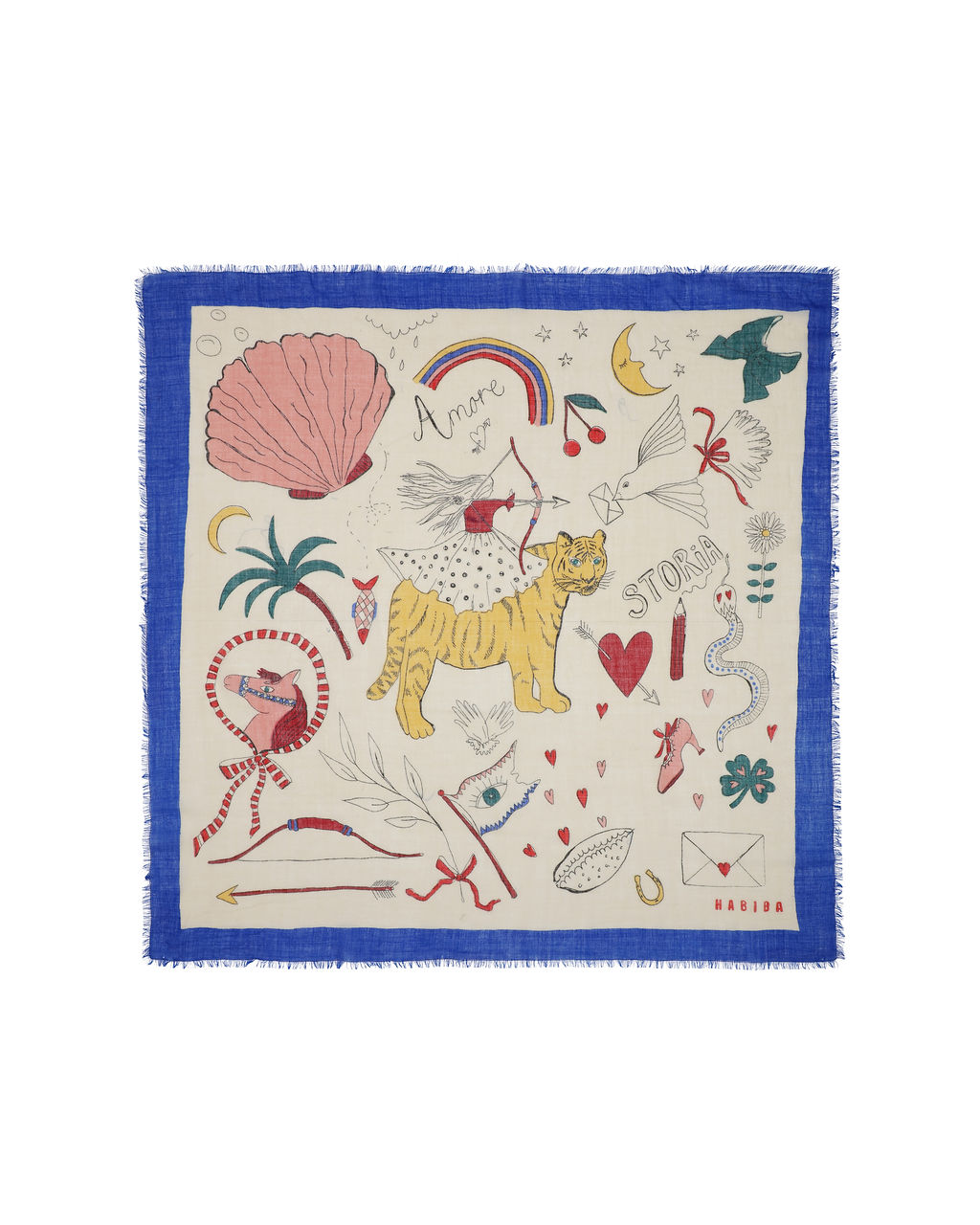 Amore Uldtørklæde | Habiba SF1332 AMORE SCARF MULTI COLOUR Main