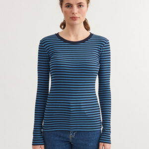 Ludmilla langærmet t-shirt | Basic Apparel – Riviera / Chicory Coffee